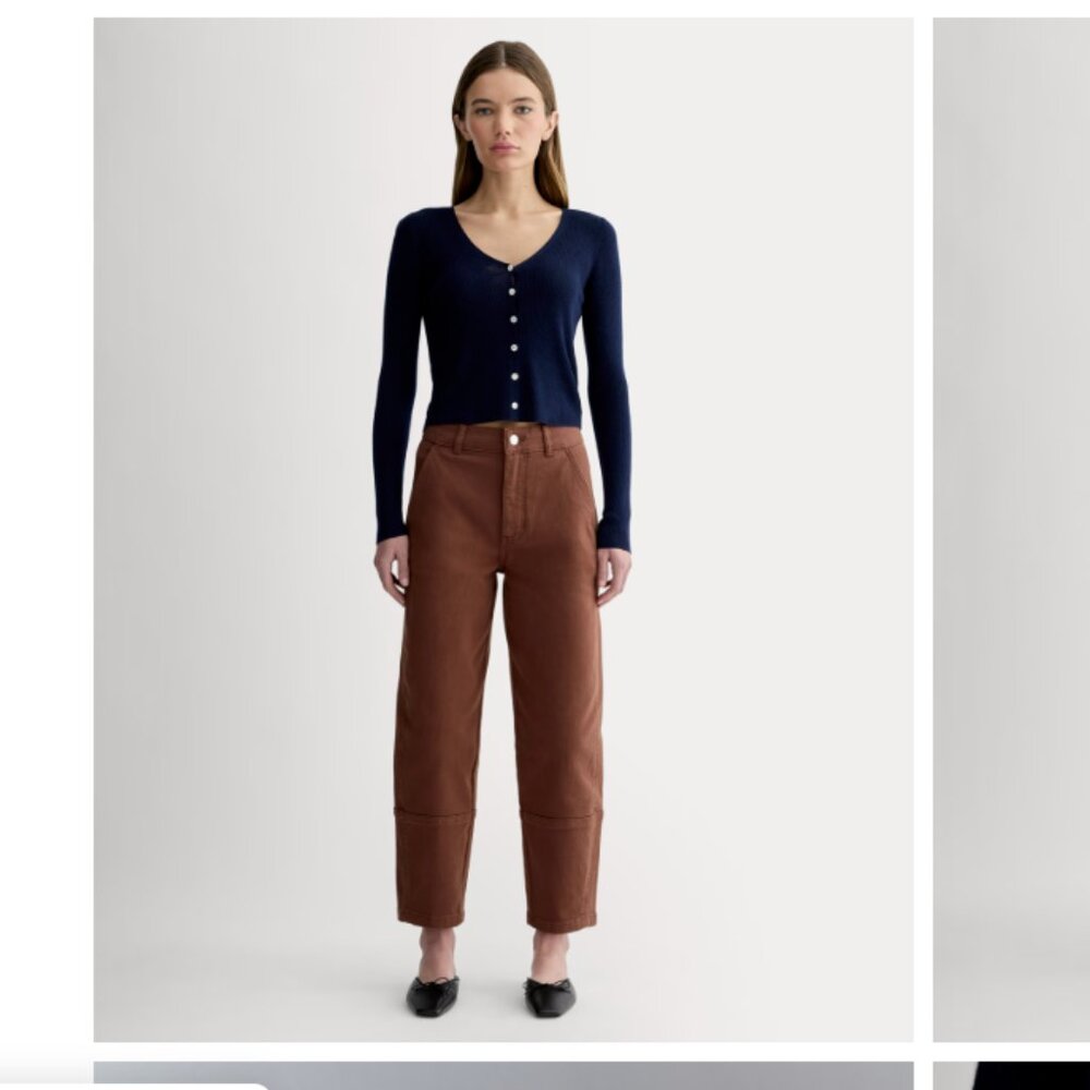 Everlane Utility Barrel Pant in Rosewood size 6